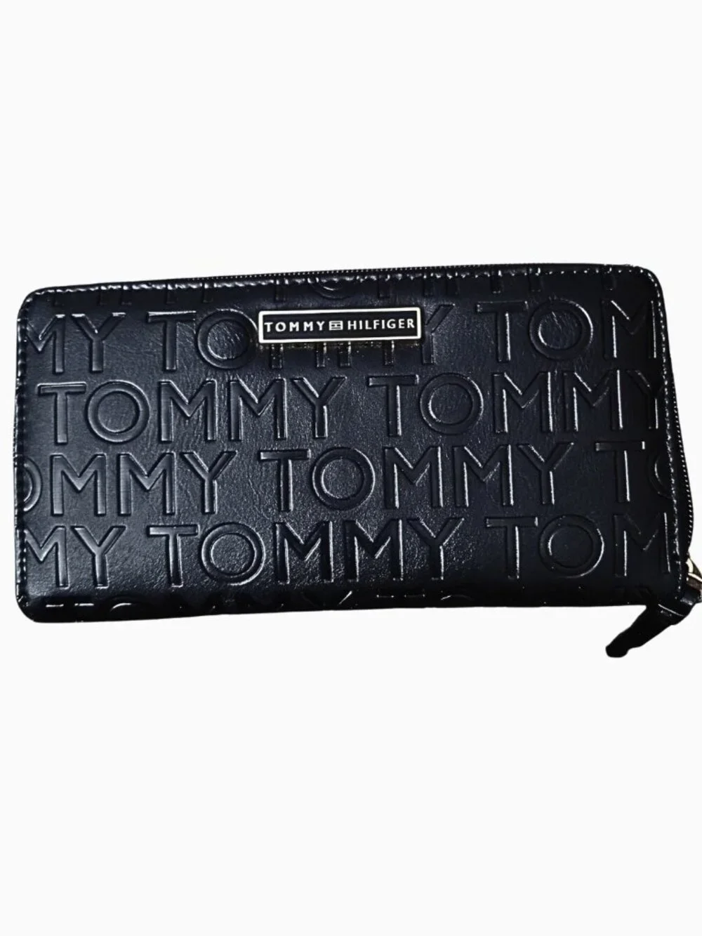 Tommy Hilfiger Debossed Monogram Continental Zip-Around Wallet